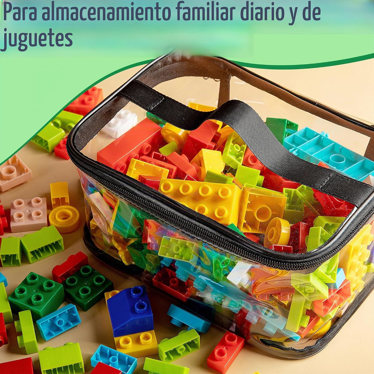 4 Paquetes de Bolsas Transparentes de Almacenamiento de Juguetes -...