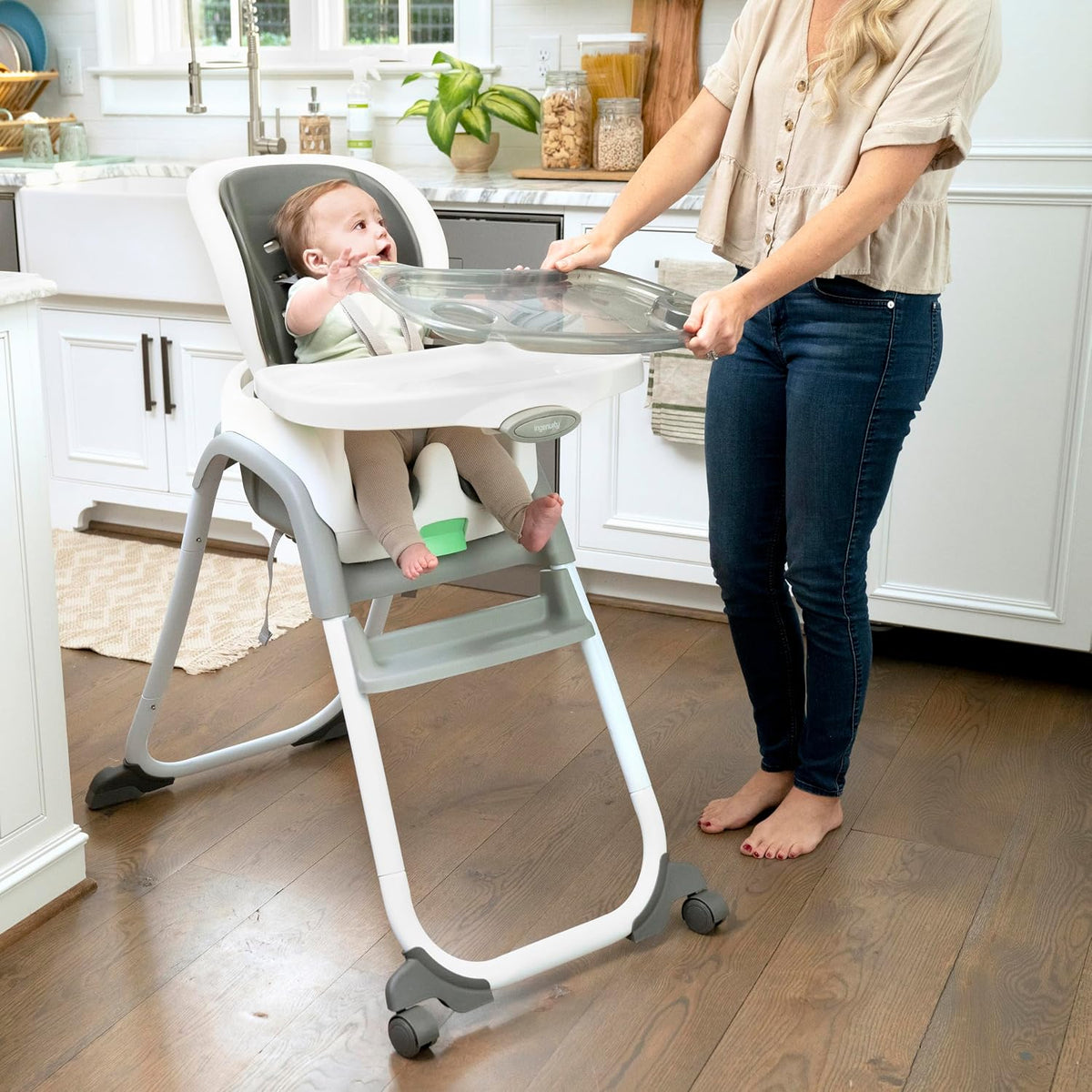 Ingenuity Full Course SmartClean - Silla alta 6 en 1, espuma EVA Sm...