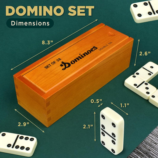 Conjunto de Dominós Jumbo de Queensell para Adultos y Niños \u2013...