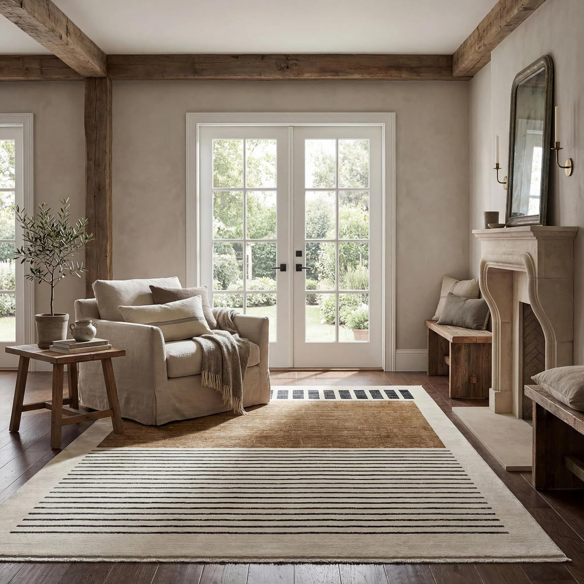 nuLOOM - Alfombra con Borlas Performance Keeva Beige\/Marfil, 5'...