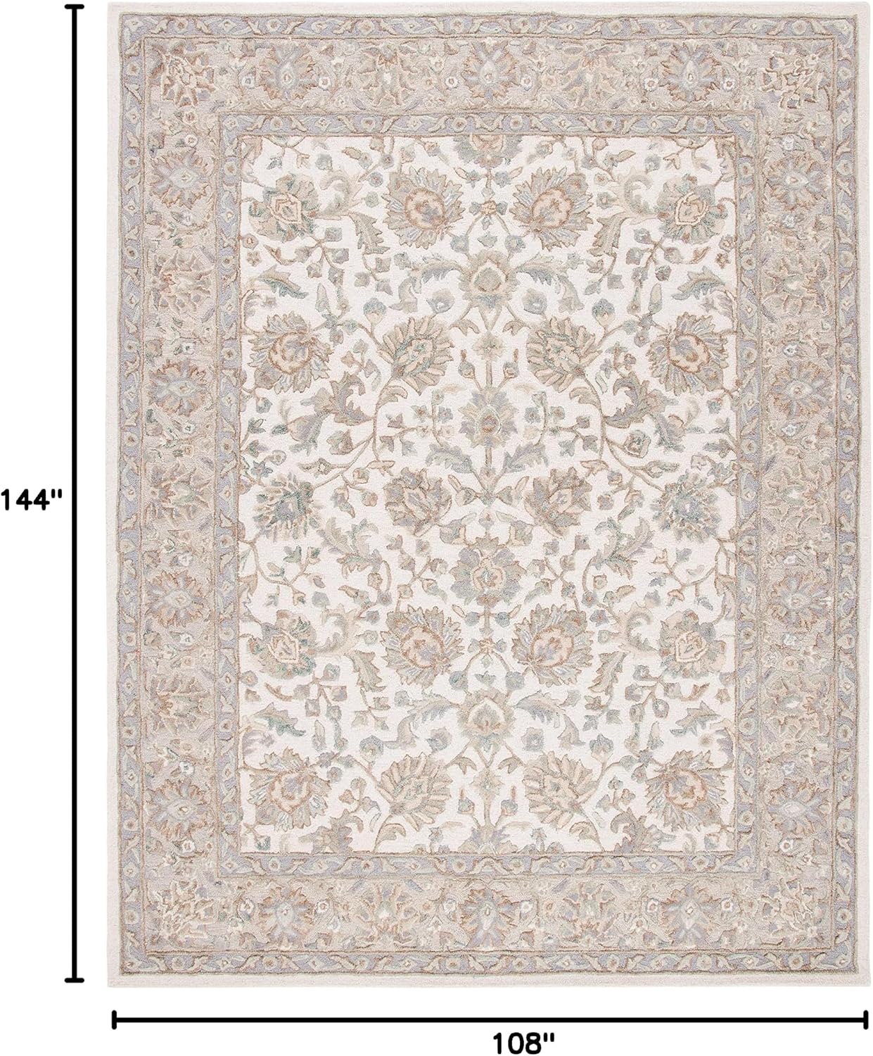 SAFAVIEH Glamour Collection GLM628A - Alfombra de lana prémium hech...
