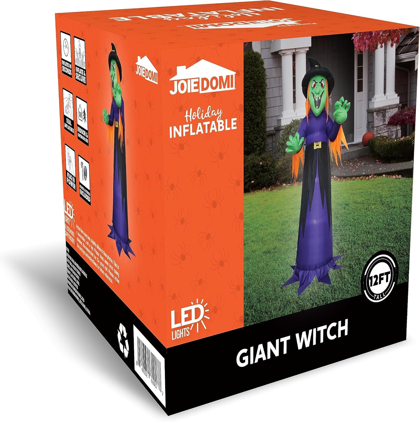 Joiedomi Decoración inflable de Halloween de 12 pies de alto, con l...