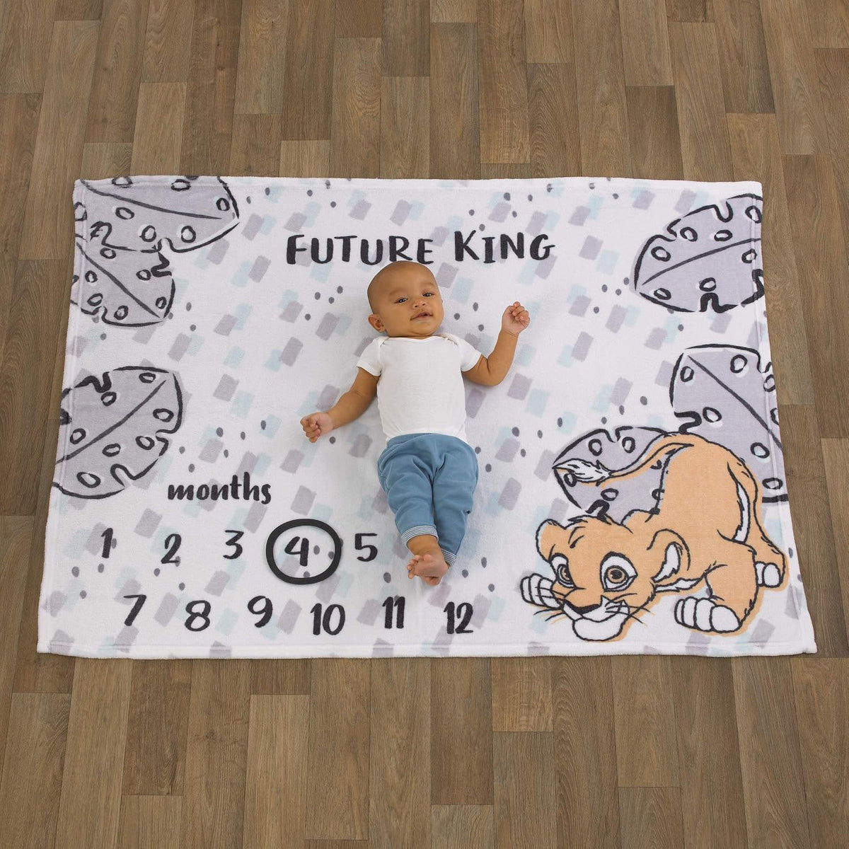 Disney El Rey León Simba, Manta de Bebé Super Suave de Hito, Gris,...