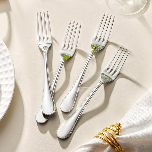 Juego de 4 tenedores de mesa de lágrima de 8 pulgadas, tenedores de...