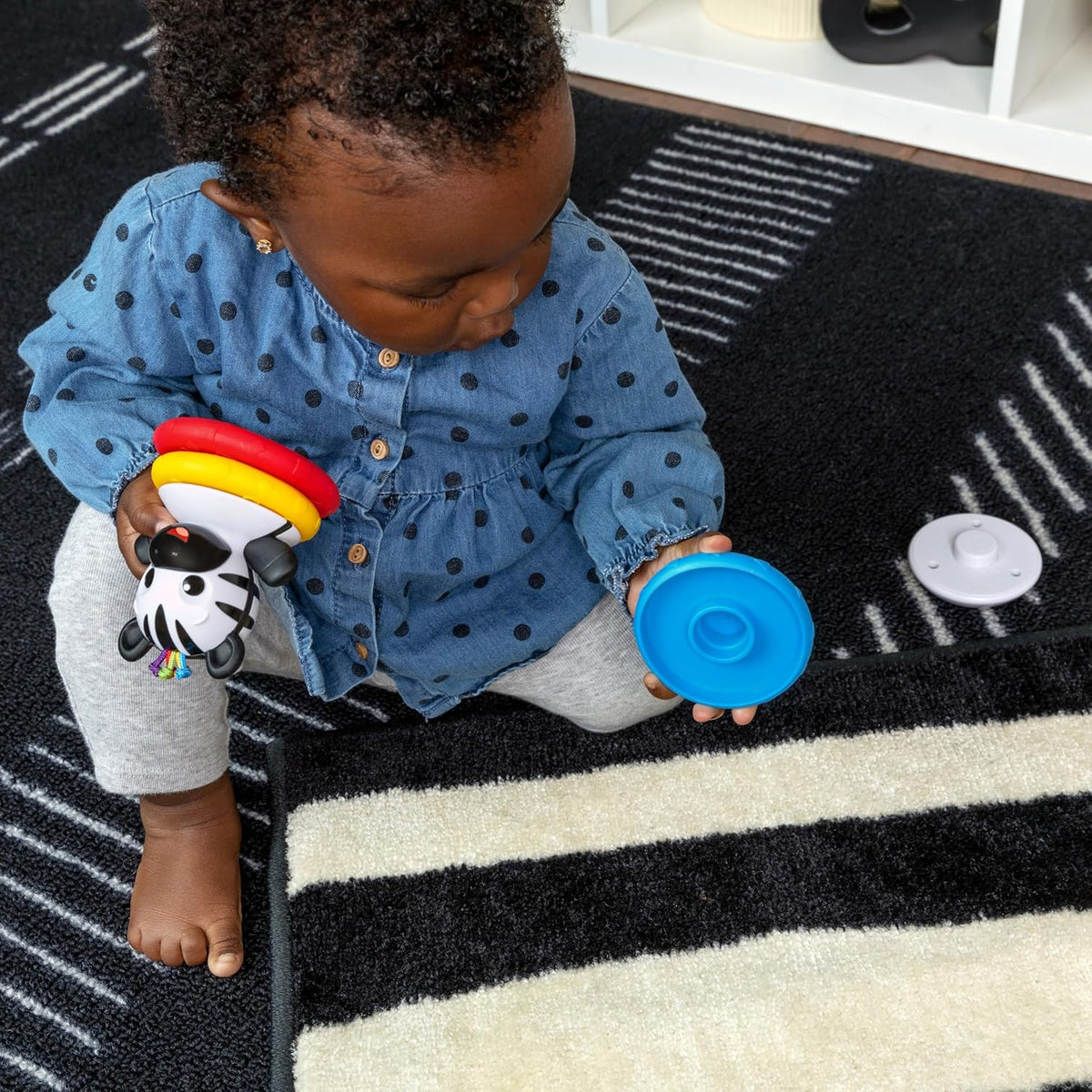 Baby Einstein Stack &amp; Wobble Zen - Juguete mordedor sin BPA par...