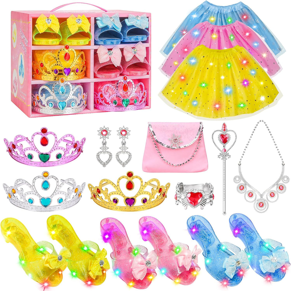 Conjunto de vestir de princesa Meland para niñas de 3 a 6 años con...