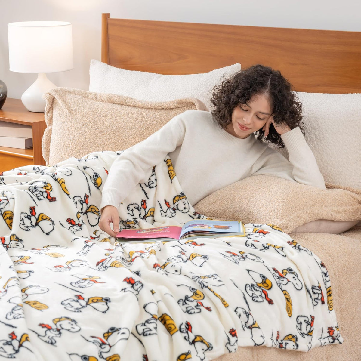Berkshire Blanket Peanuts® VelvetLoft® - Manta de felpa de Snoopy c...