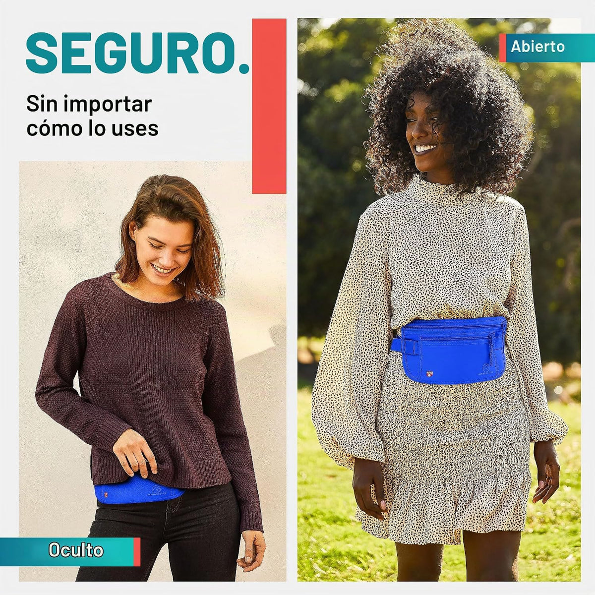 Alpha Keeper Cinturón de dinero para viajes oculto debajo de la rop...