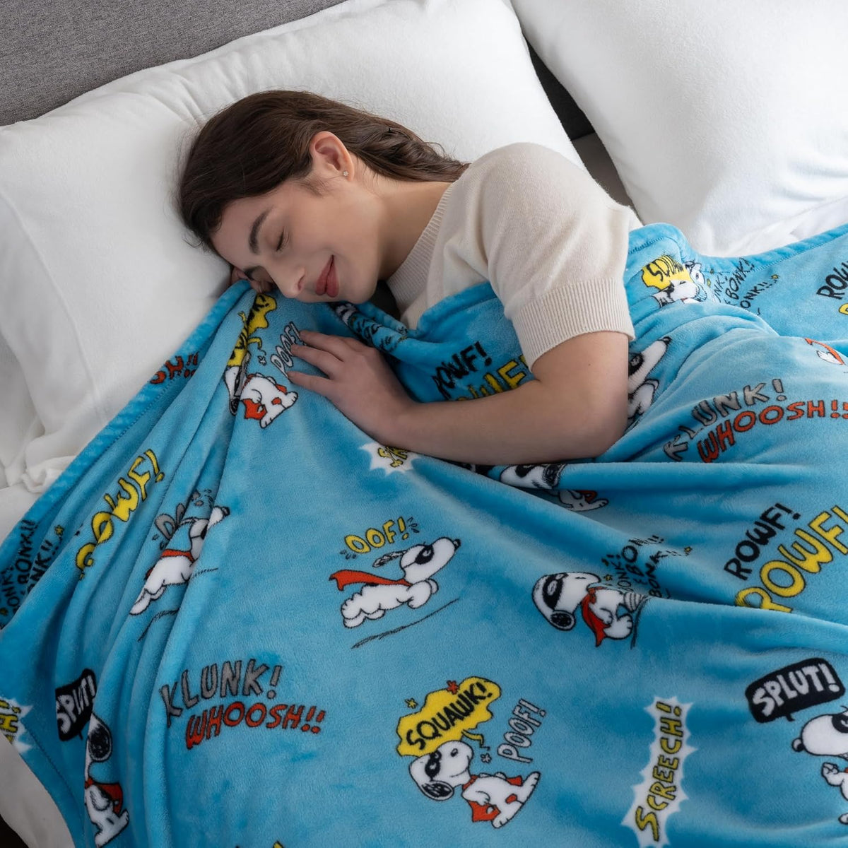 Berkshire Blanket Peanuts® VelvetLoft® Manta de Felpa de Personaje...