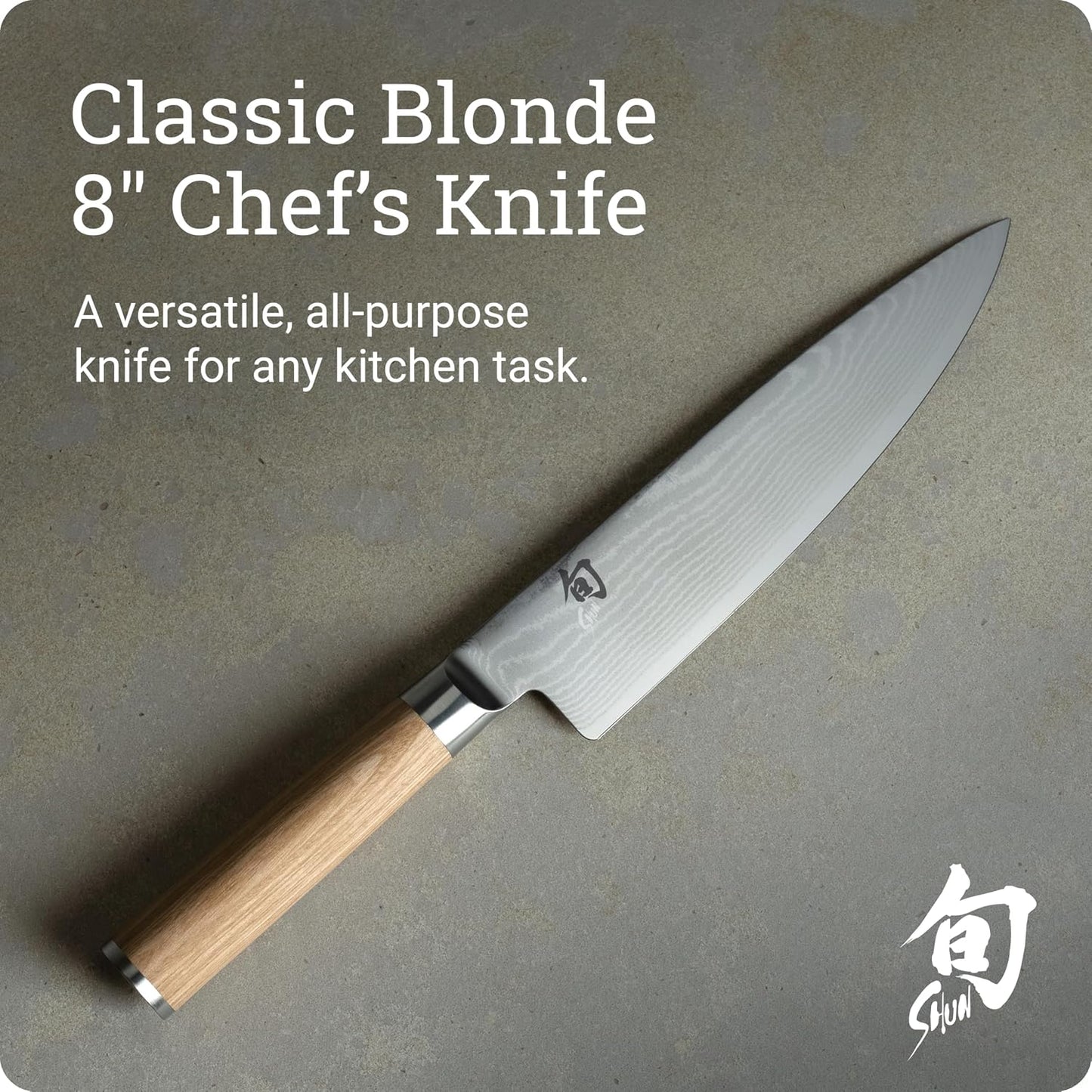 Shun Classic Blonde 8" Cuchillo de chef, cuchillo de cocina jap...