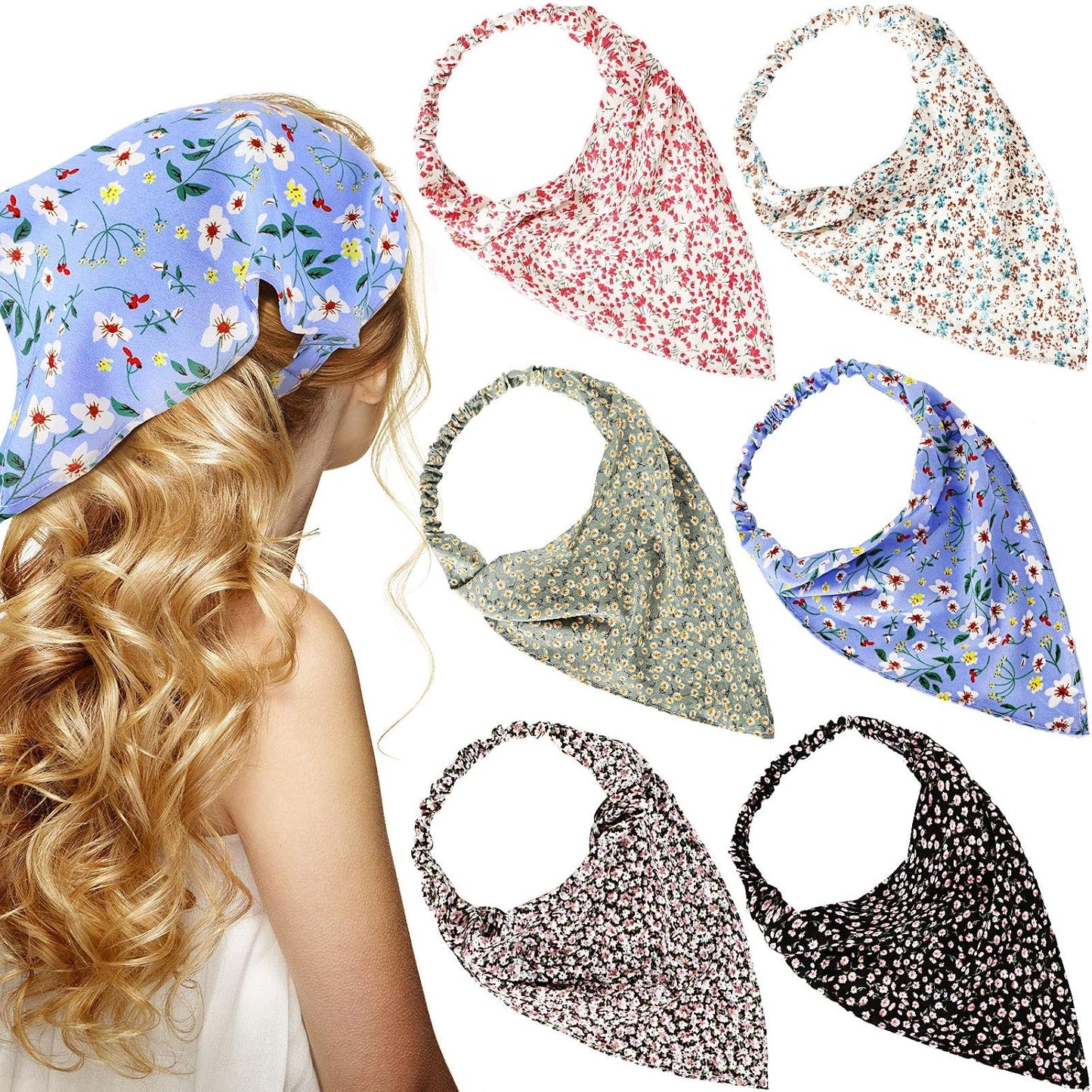 Bandas para el cabello elásticas de gasa de estilo bohemio con esta...