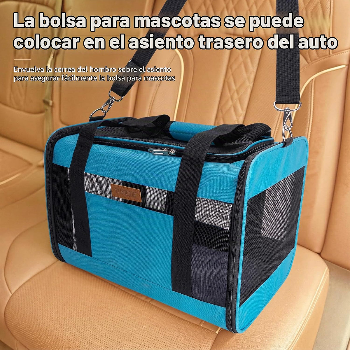 YUNIQUE Transportador de gatos y perros de lados suaves para mascot...
