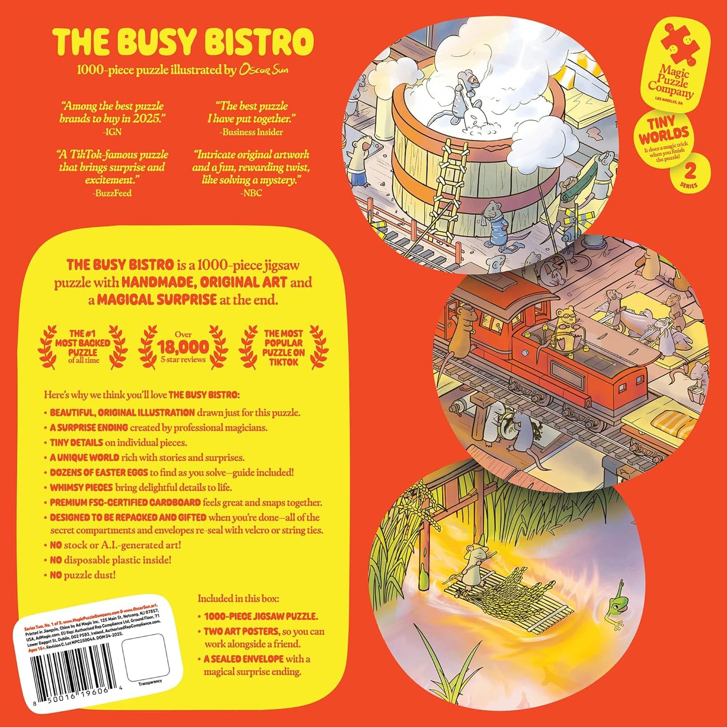 Magic Puzzles - Juego de 3 rompecabezas de la serie dos, The Busy B...