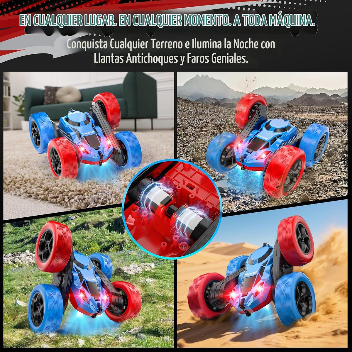 Hamdol STEM - Auto de control remoto para niños, 360° giratorio de...