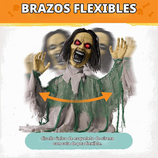 JOYIN Decoraciones animatrónicas de Halloween para exteriores, romp...
