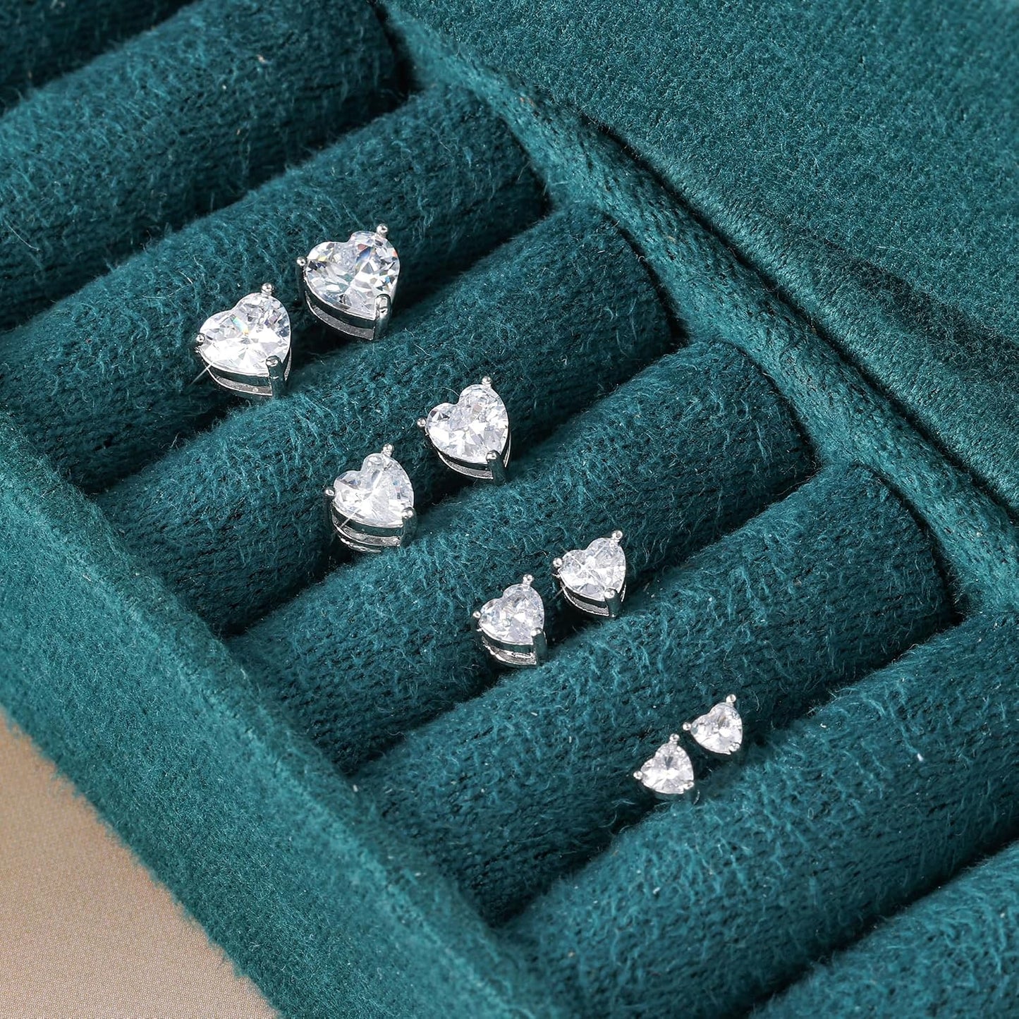 ALEXCRAFT Aretes de tuerca de plata de ley para mujeres y niñas, ci...