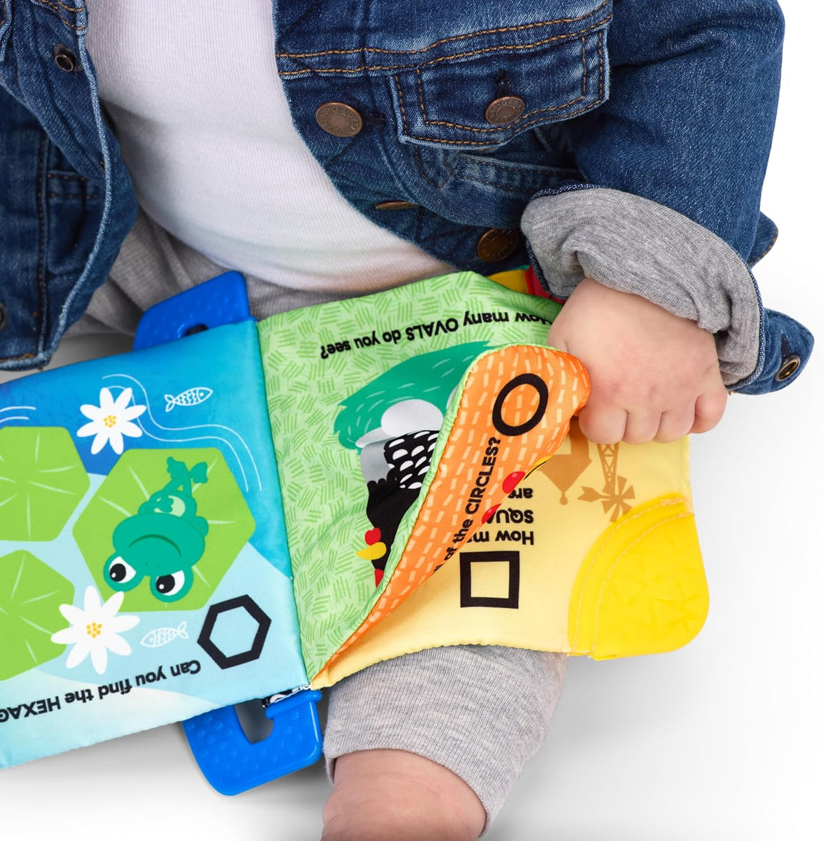 Baby Einstein Farm Explorers Shapes at the Farm Libro mordedor, mul...