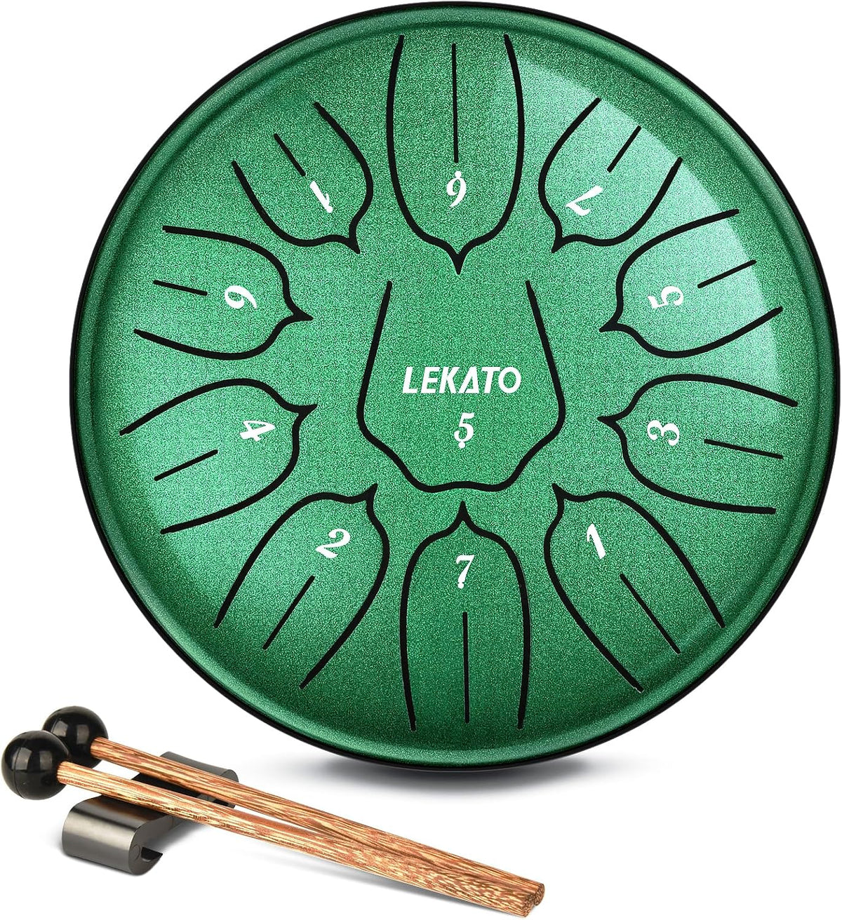 LEKATO Tambor de lluvia para exteriores, tambor de lengüeta de acer...