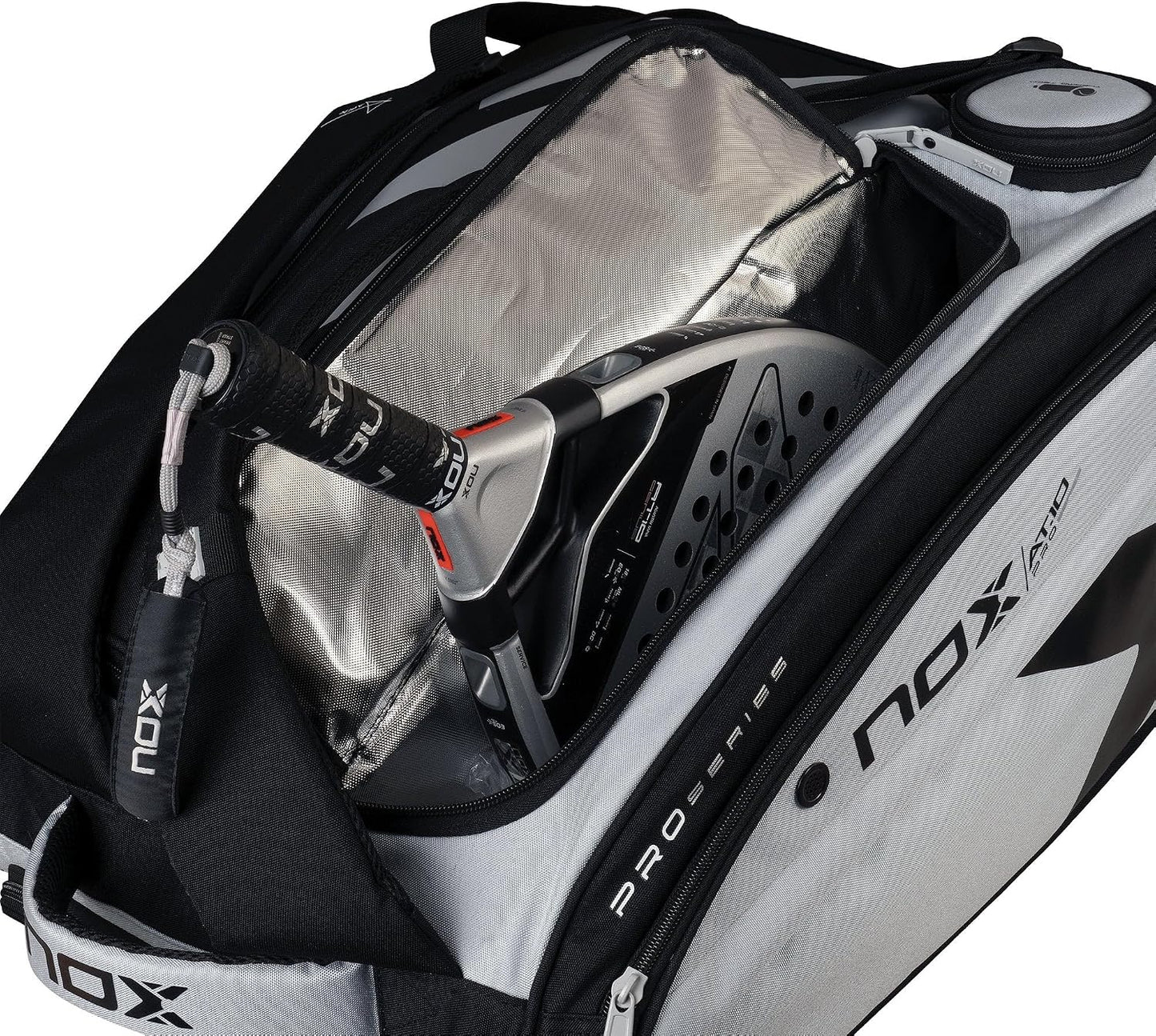 Bolso de pádel compacto NOX AT10 Competition XL | Paletero Versátil...