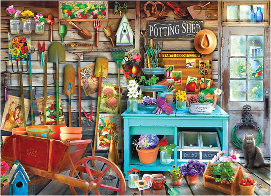 RoseArt Hobby Haven The Potting Shed - Rompecabezas de 1000 piezas...