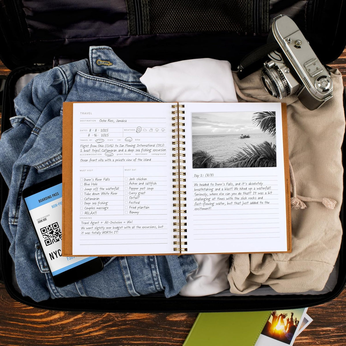 Mead Cuaderno de viaje, 6 x 8 pulgadas, 160 páginas, cubierta flexi...