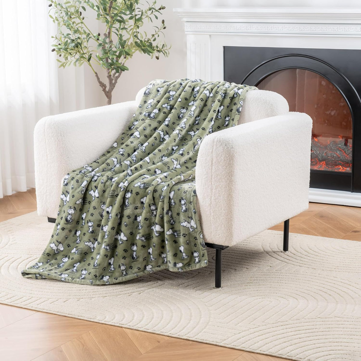 Berkshire Blanket Peanuts® VelvetLoft® - Manta de felpa de Snoopy c...