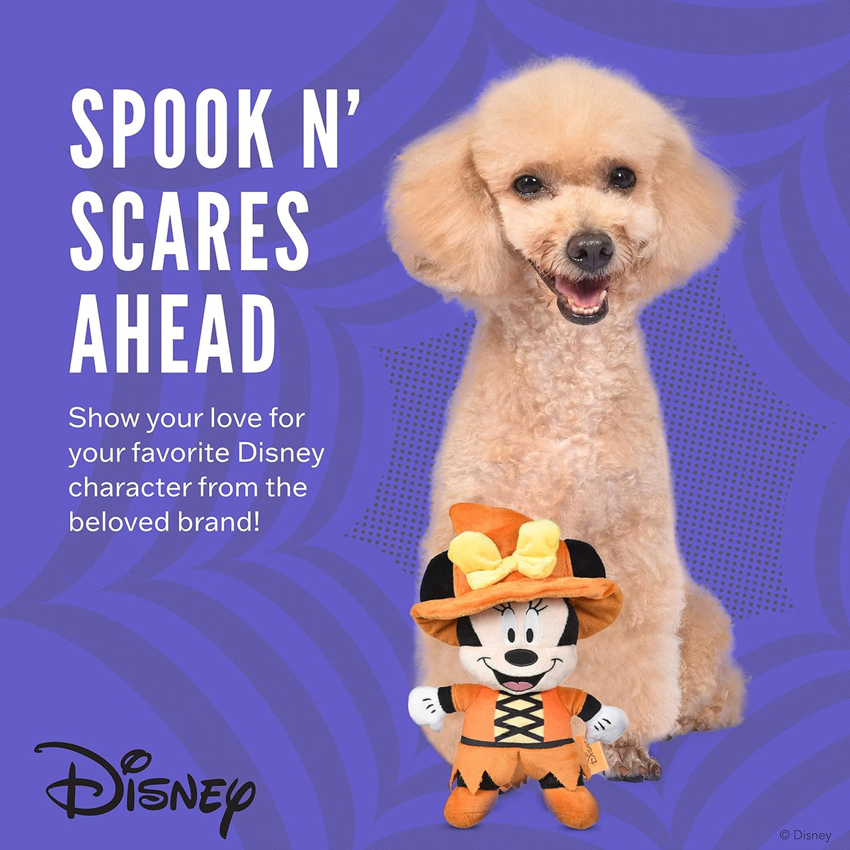 Disney Juguete de peluche de Minnie de Halloween para mascotas, Mic...