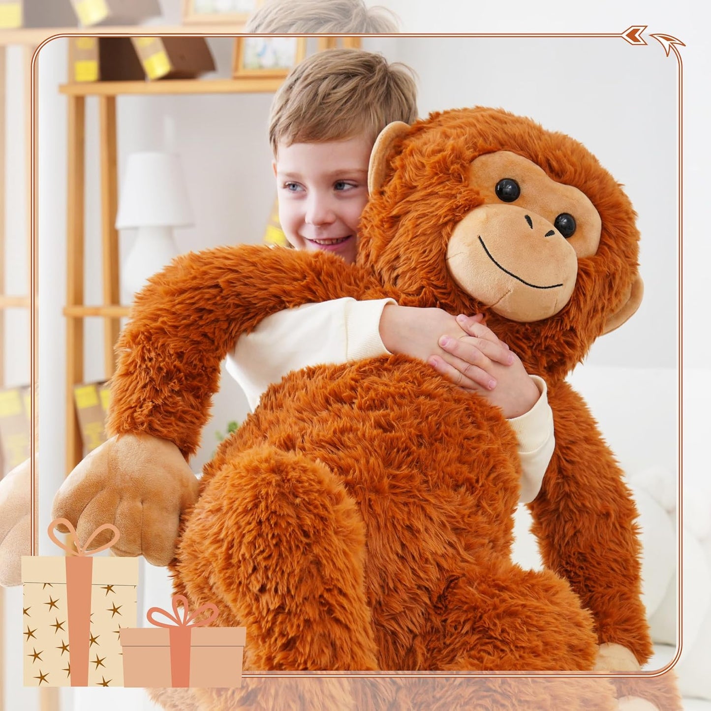 EEYQR Animales de Peluche de Mono Gigante, Juguete de Peluche Grand...