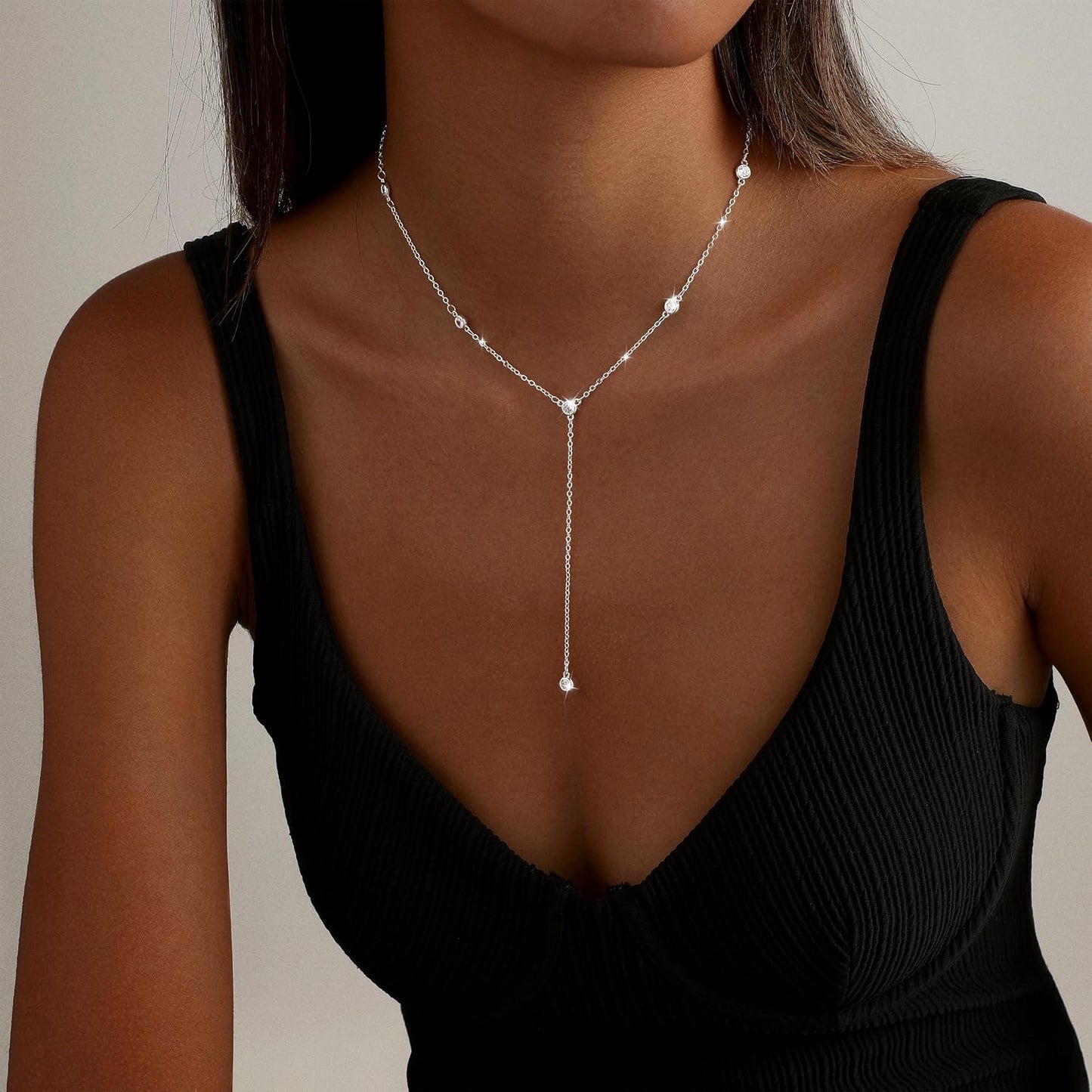 Remmocy Collar de oro y plata para mujer, chapado en oro de 14 quil...