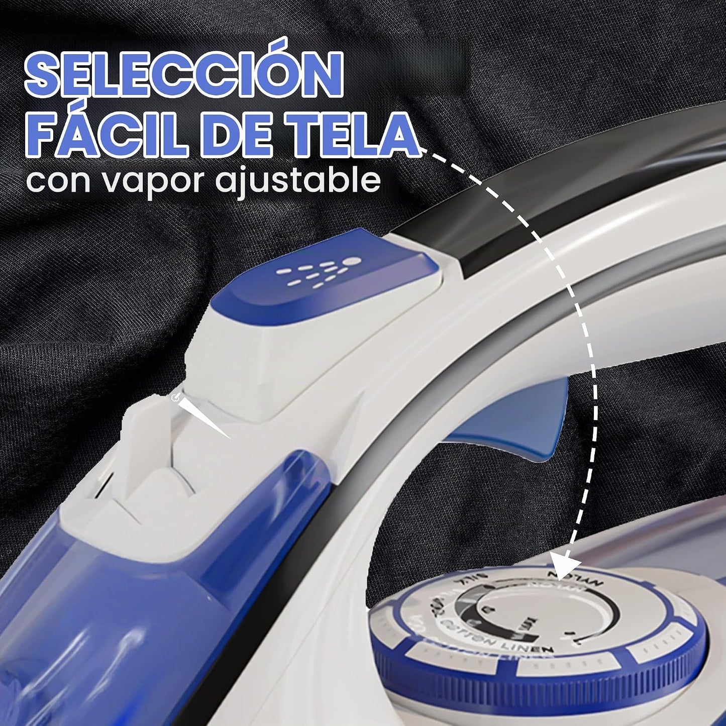 Utopia Home Plancha de vapor para ropa, suela antiadherente, planch...