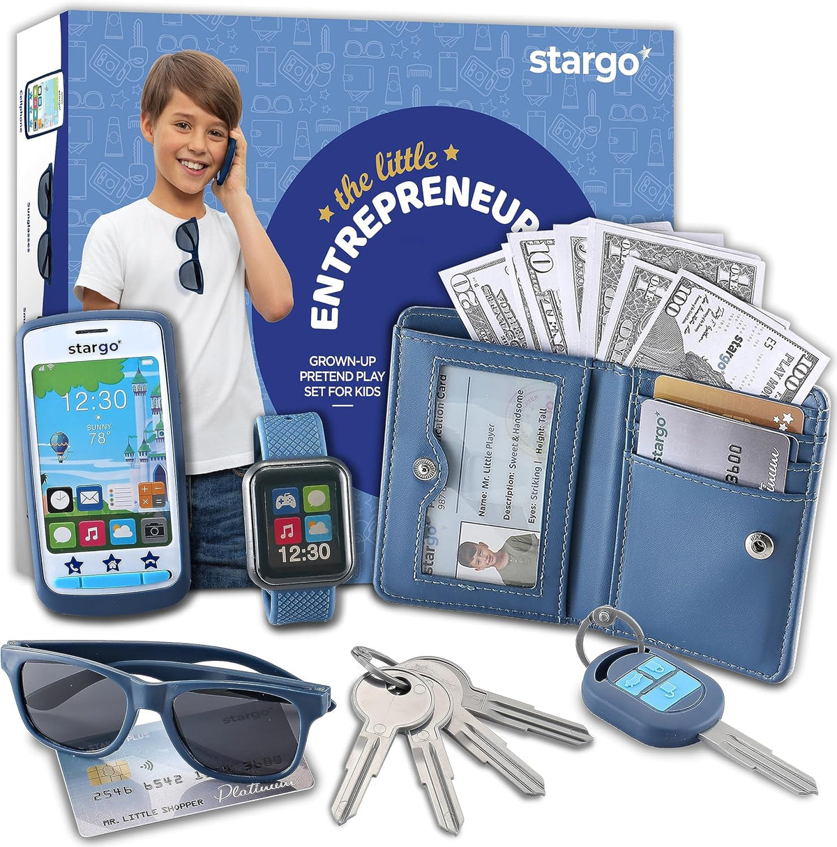 Cartera de juego para niños, juguetes para niños de 3, 4 y 5 años,...
