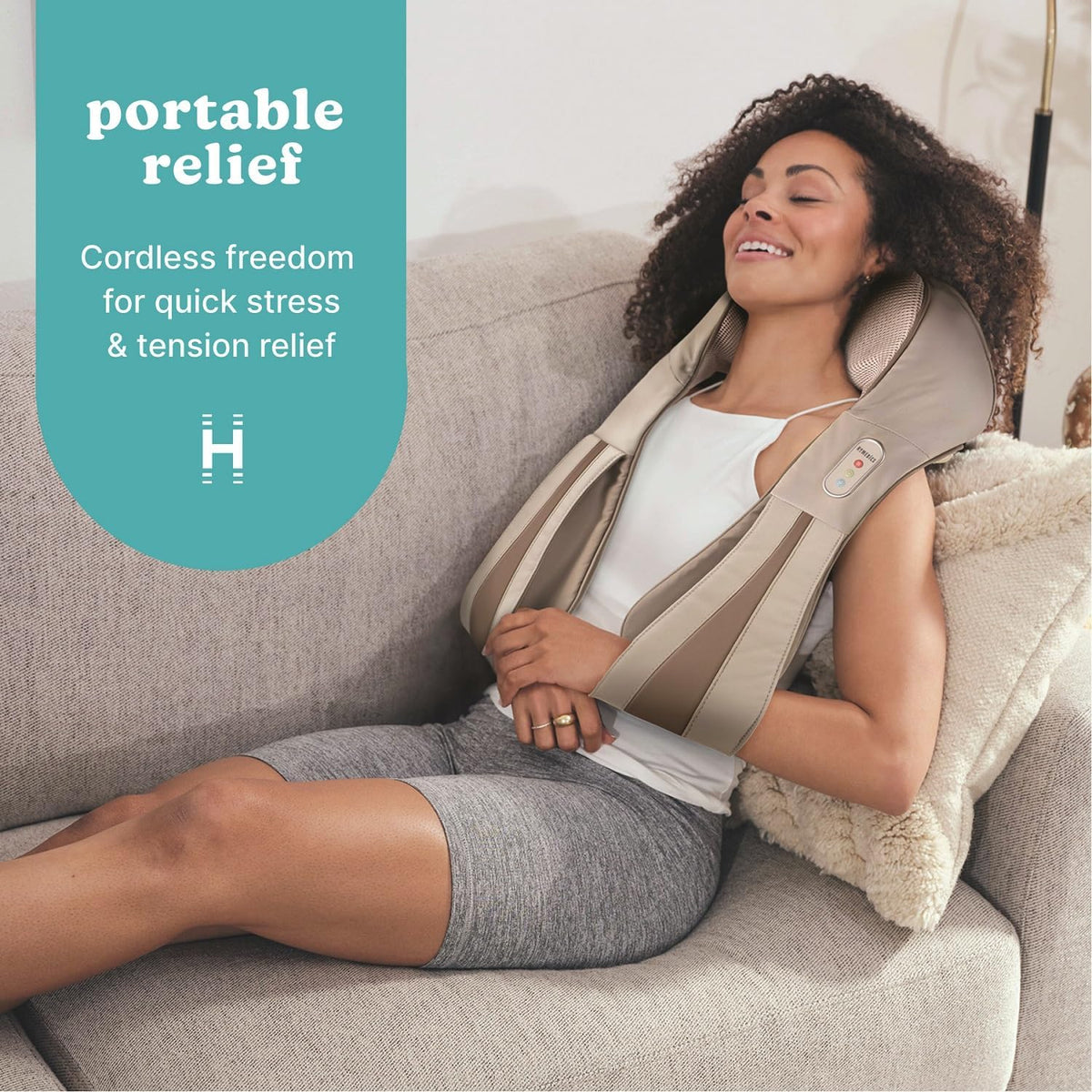 Homedics Shiatsu Deluxe Masajeador de cuello y hombros con calor |...
