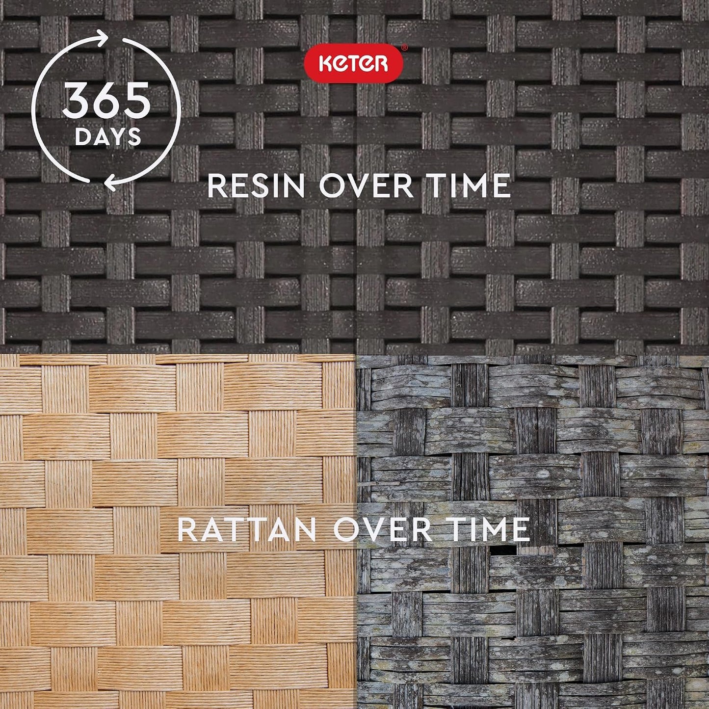 Hielera de ratán Keter Pacific Cool Bar, marrón, (Harvest Brown)