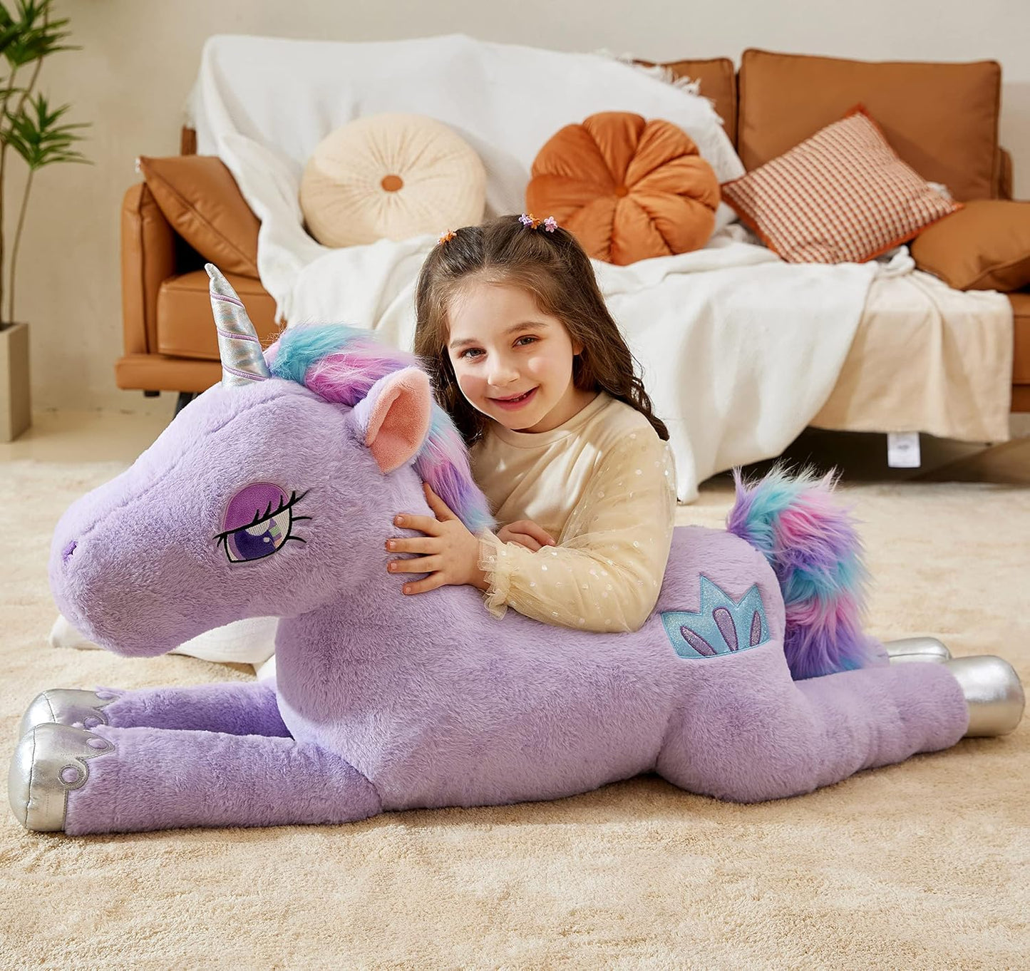 IKASA Animal de Peluche de Unicornio Gigante, Juguetes Suaves Grand...