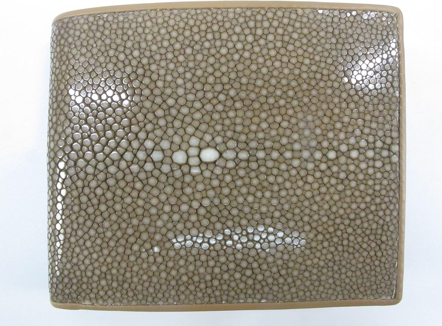 Pelgio Cartera plegable de cuero de piel de Shagreen pulido genuino...