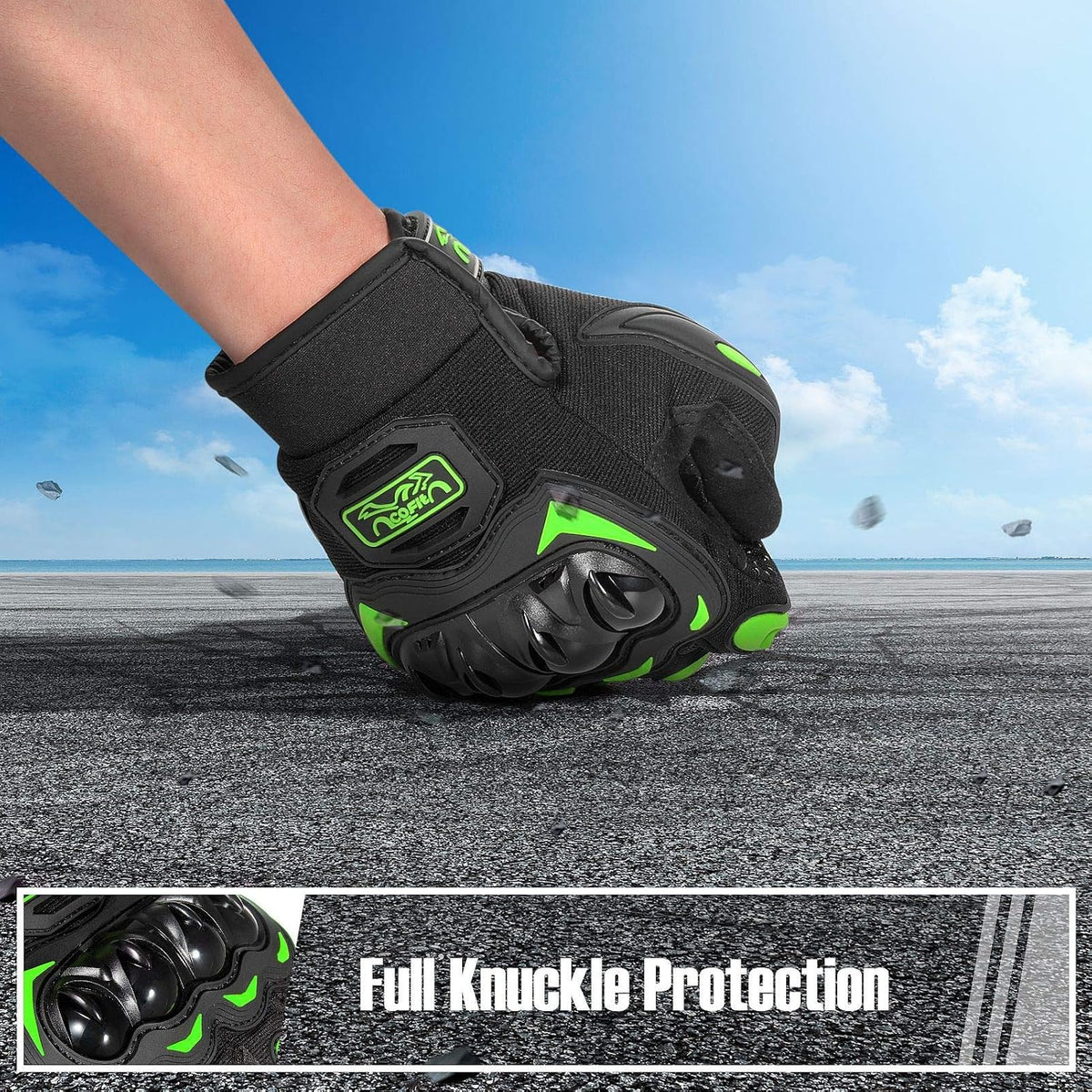 Cofit - Guantes de motocicleta, transpirables, para pantalla táctil...