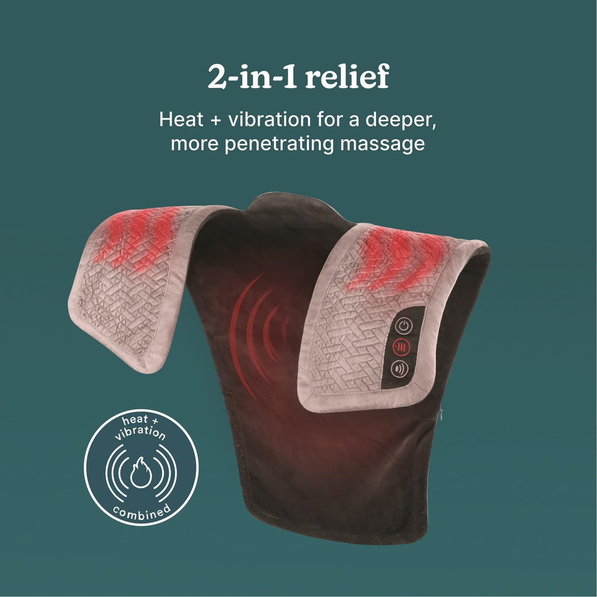 Homedics Envoltura Masajeadora de Hombro con Calor y Vibración, Com...