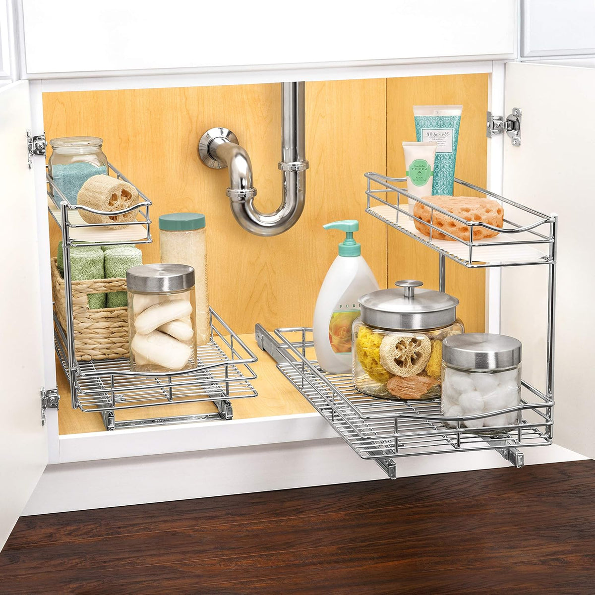 LYNK PROFESSIONAL® Organizador de gabinete de cocina extraíble para...