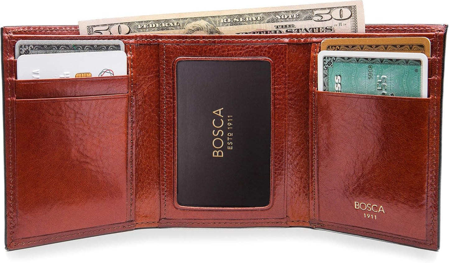 Bosca Doble I.D. Trifold para hombre