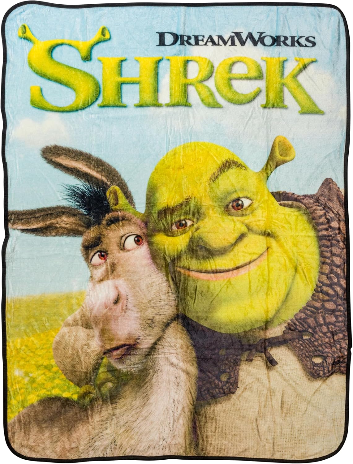 Silver Buffalo Shrek Donkey and Shrek Hugging - Manta de forro pola...