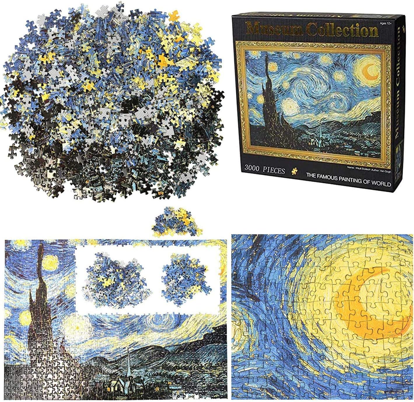 Rompecabezas de 3000 piezas, La noche estrellada por Van Gogh, romp...