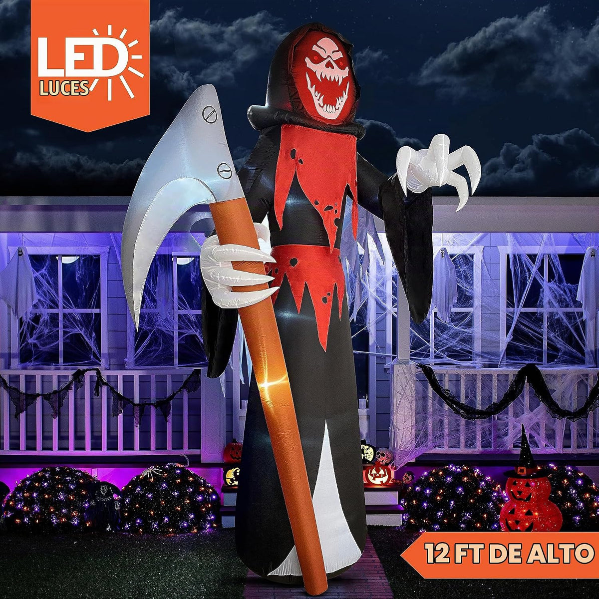 Joiedomi Decoración inflable de Halloween de 12 pies de alto, decor...