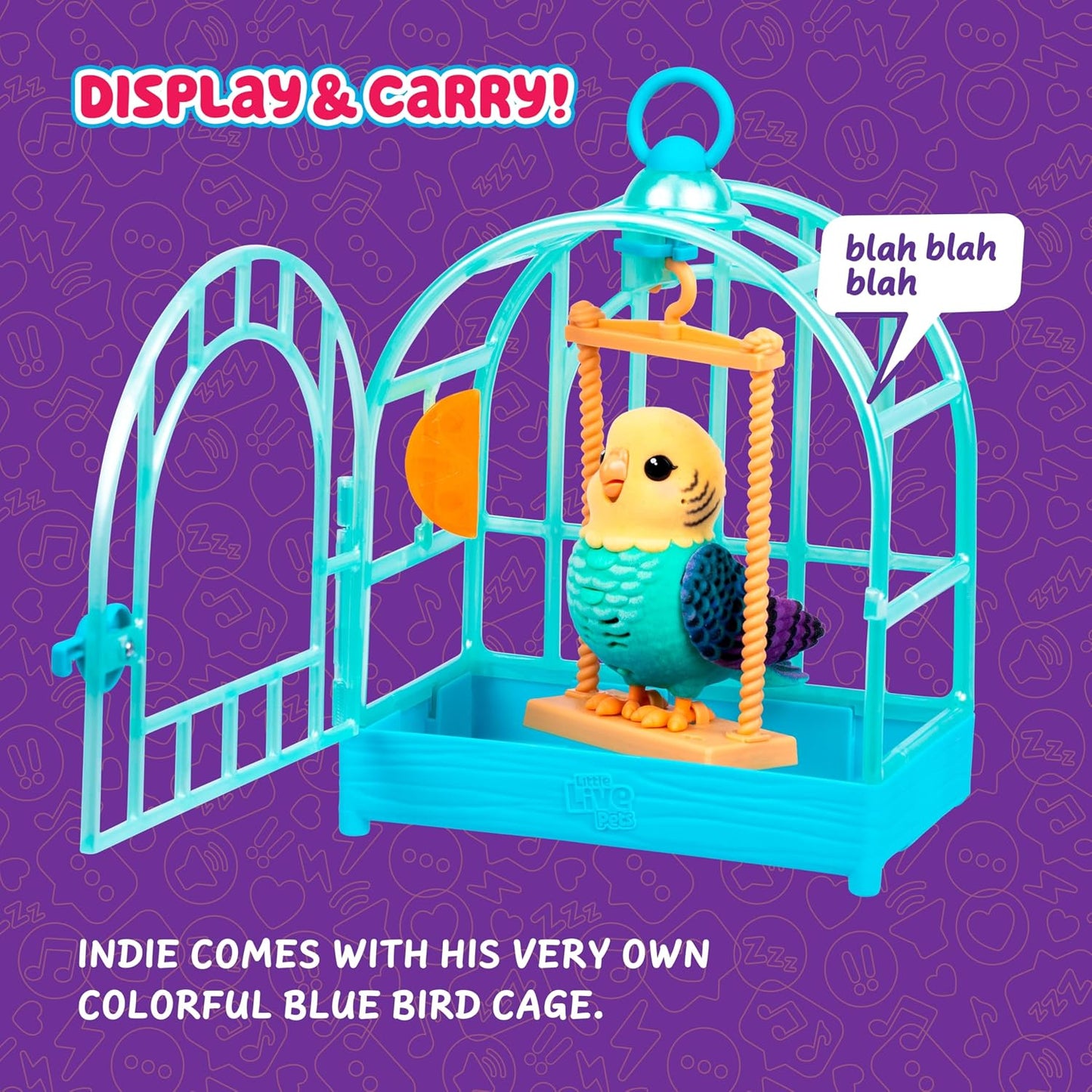 Little Live Pets Mi Pajarito Parlanchín Real y Juguetes con Jaula -...