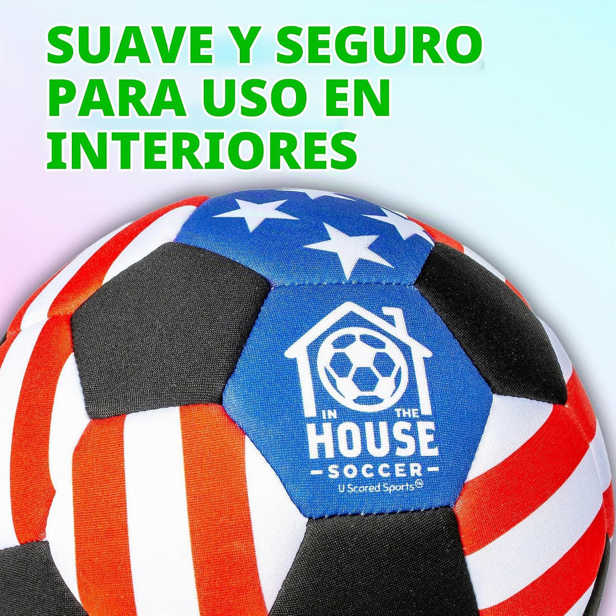 U Scored Sports in The House - Balón de fútbol acolchado tamaño 4 p...