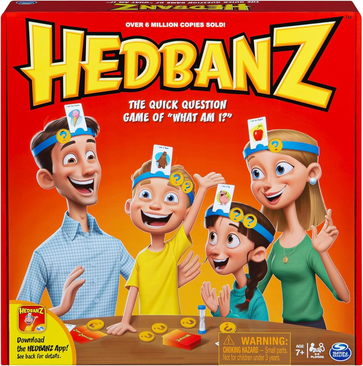 Juego de HedBanz, la edición puede variar, Original, Rojo