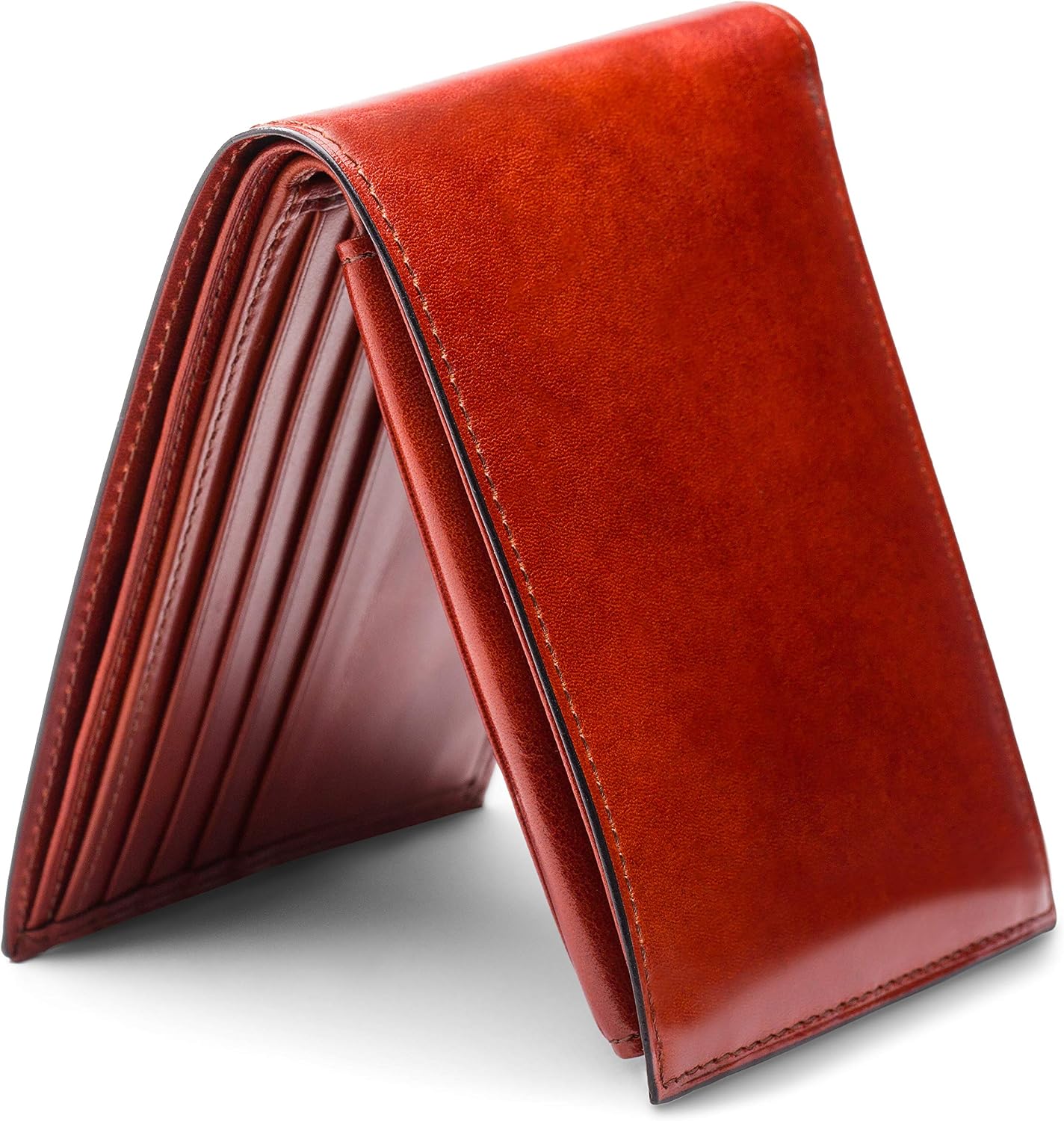 Bosca Billetera de cuero italiano de crédito para hombre con tarjet...