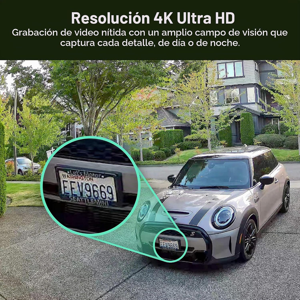 WYZE Cam Pan v4, cámara de seguridad inteligente 4K, cámaras AI par...