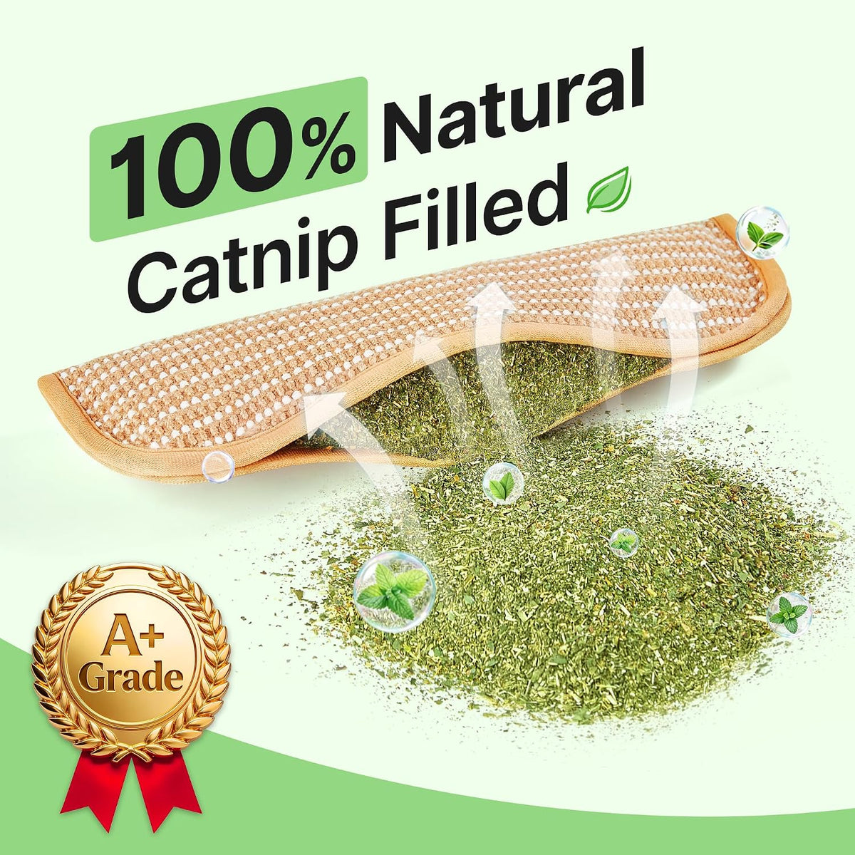 Potaroma Juguetes para gatos, paquete de 2 con 6000 mg A+ de hierba...