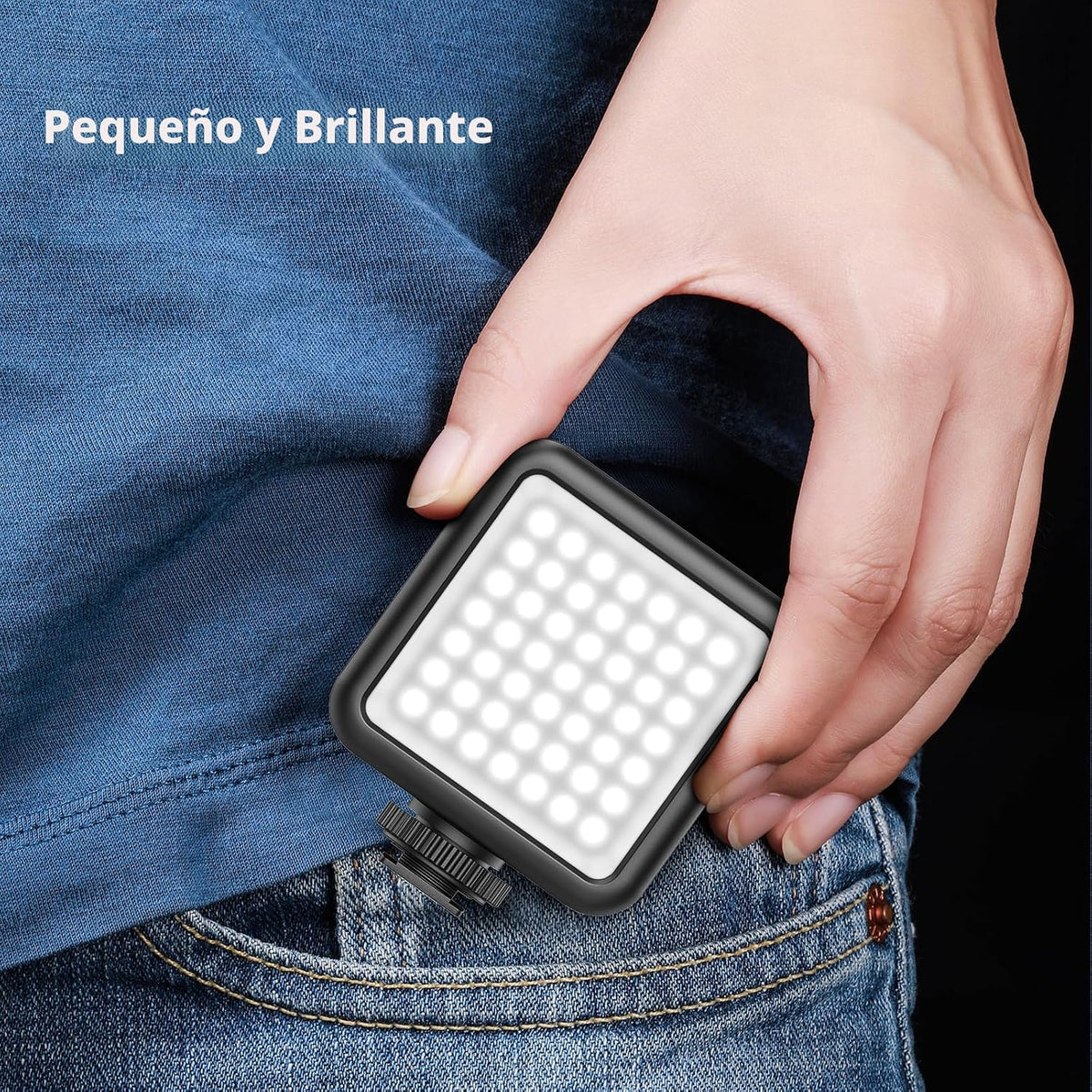 Ulanzi VL49 - Luz de relleno de video LED en cámara, 5500K 2000mAh...