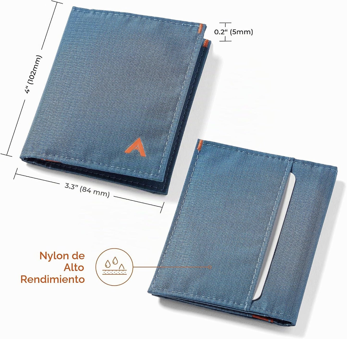 Allett Cartera híbrida para tarjetas, nailon, bloqueo RFID, diseño...